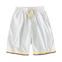 Ademende zomersportshorts voor heren – geschikt voor basketbal, de sportschool en het strand | Wit XL