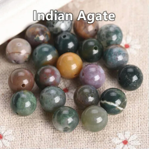 Χάντρες από αχάτη στρογγυλές φυσικές 4mm έως 14mm 20 τεμάχια