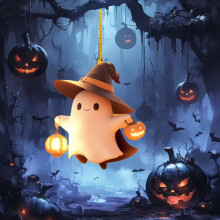 Ozdoby ścienne, urocze dekoracje samochodowe w kształcie dyni i lalki na Halloween, urocze pluszowe akcesoria samochodowe na Halloween, dekoracje