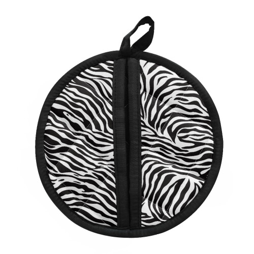 Zebra Print Pot Holders Set 2-Piece Kitchen Hot Pad with 1