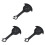 3-in-1 Can and Jar Opener for Weak Hands Black 3PCS 1
