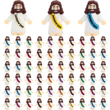 Little Jesus Figures in Bulk, Religious Gifts for Christian Easter Egg Stuffers and Christmas Decorations