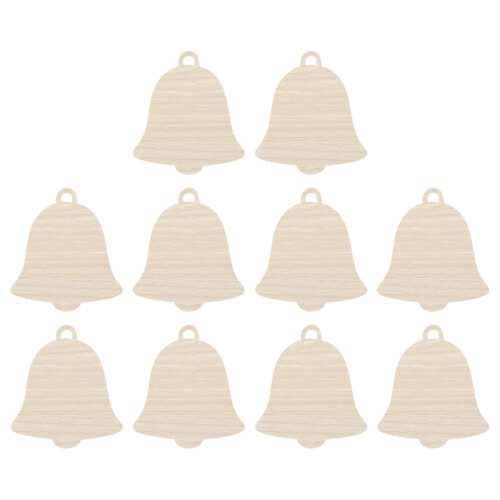 Unpainted Wooden Christmas Tree Ornaments12-Pack
