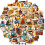 Vintage Retro Stickers Time Travel Theme 50 Pack 2