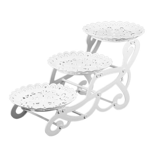 3-lags dessertdisplaystander Bryllupscupcake-stander Eftermiddagste dessertholder Type 3