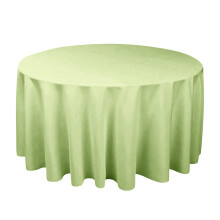 Mint Green Textured Round Tablecloth Water-Resistant