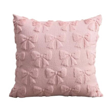Housses de coussin à nœud papillon 45x45 cm, brodées et moelleuses, pour chambre, canapé et fauteuil – Décoration esthétique Coquette
