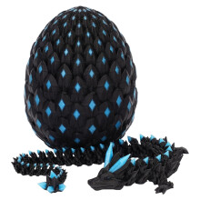 "3D Printed Dragon Egg, Dragon Eggs with Dragon Inside, Crystal Dragon Fidget Itemss, Full Articulated Dragon in Egg, Adults Fidget Itemss
