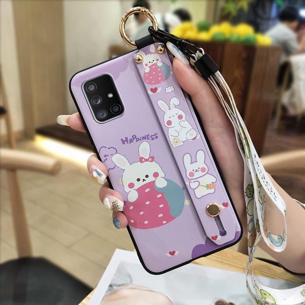 Phone Case Compatible With Samsung Galaxy A71 5G Â Silicone Ring Kickstand, Wristband, Waterproof, Dirt-Resistant, Fashion Soft Cover 974856427277