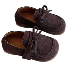 Baby Kleinkind Jungen Mädchen Loafer Ledermokassins Erste Lauflernschuhe Braun 5,5-6 Jahre