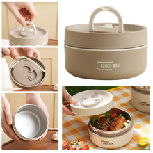 Boîte à lunch isotherme portable en acier inoxydable de 800 ml, empilable et étanche – de qualité alimentaire, idéale pour la préparation des