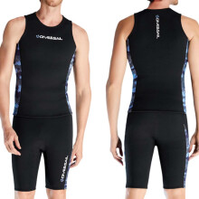 Men Wetsuit Vest Scuba Tops,Water Sports,Neoprene Soft Modern,Diving Sleeveless Vest,Wet Suit Vest Jacket for Swimming,Diving M