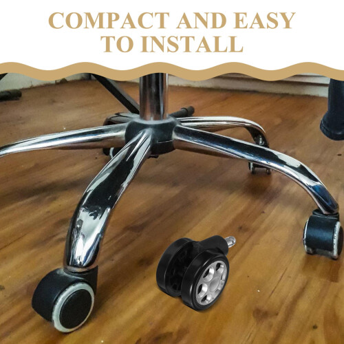 5Pcs Replacement Wheels for Office Chair Silent Rolling Locking Casters 1