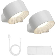 Appliques murales rechargeables Lights of Sweden, batterie 1200 mAh, éclairage LED pour salle de bain, salon et cuisine