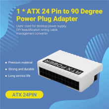 2X ATX 24 Pin auf 90 Grad Netzsteckeradapter RGB Motherboard Netzteilkabel Modulares DIY Montagezubehör Weiß
