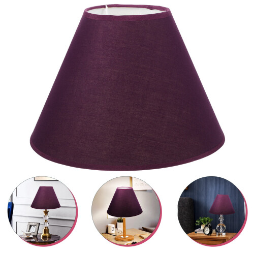 1 conjunto de cúpulas quadradas para abajur de cabeceira em tecido roxo, 28 x 28 x 18 cm (11,0 x 11,0 x 7,1 polegadas).