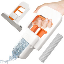 Mini foldable desktop mop with sponge head for wet/dry use