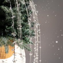 Christmas Tree Hanging Decorations - Luxurious Gold Simulation Branch Ornaments for Festive Holiday Scene Arrangement (42.5 Inches)