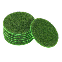8 Pcs Artificial Moss Mat Fairy Garden Accessories Outdoor Green Decor