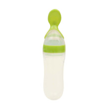 Silicone Baby Food Dispensing Spoon with Portable Storage Bag & Cover – Compatible with Soft Foods & Liquids
