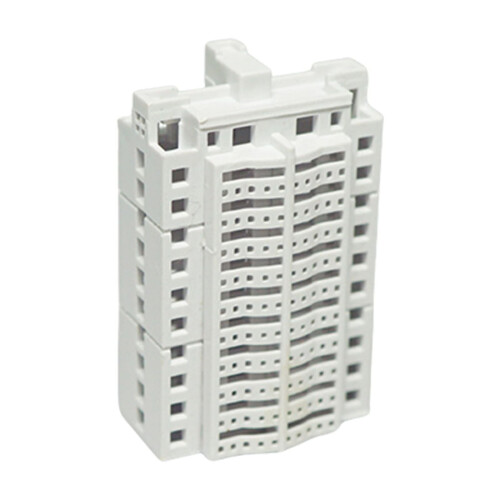 Realistic Apartment Building Model Unpainted Craft Project Miniature Landscape Design 1/800s Scale Solid Structure