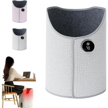Chauffe-jambes sous bureau 2026, petit chauffage silencieux et portable pour bureau et maison - Chauffage à 360 entièrement fermé, 5 vitesses de