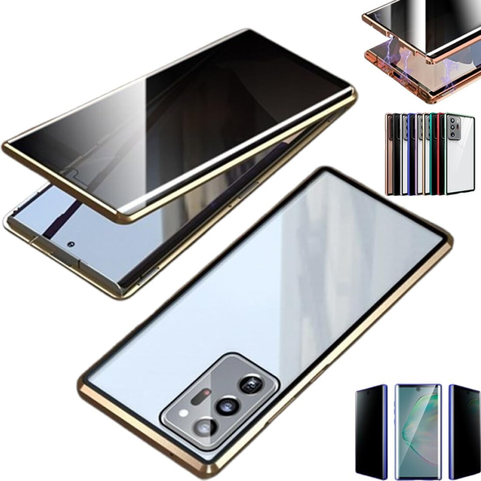 Beyonddraw Magnetic Tempered Glass Case For Samsung S25âS21 Ultra & Techterio Privacy Lens Cover For S24 Ultra (Gold), Compatible With Samsung Gold 9065194399072