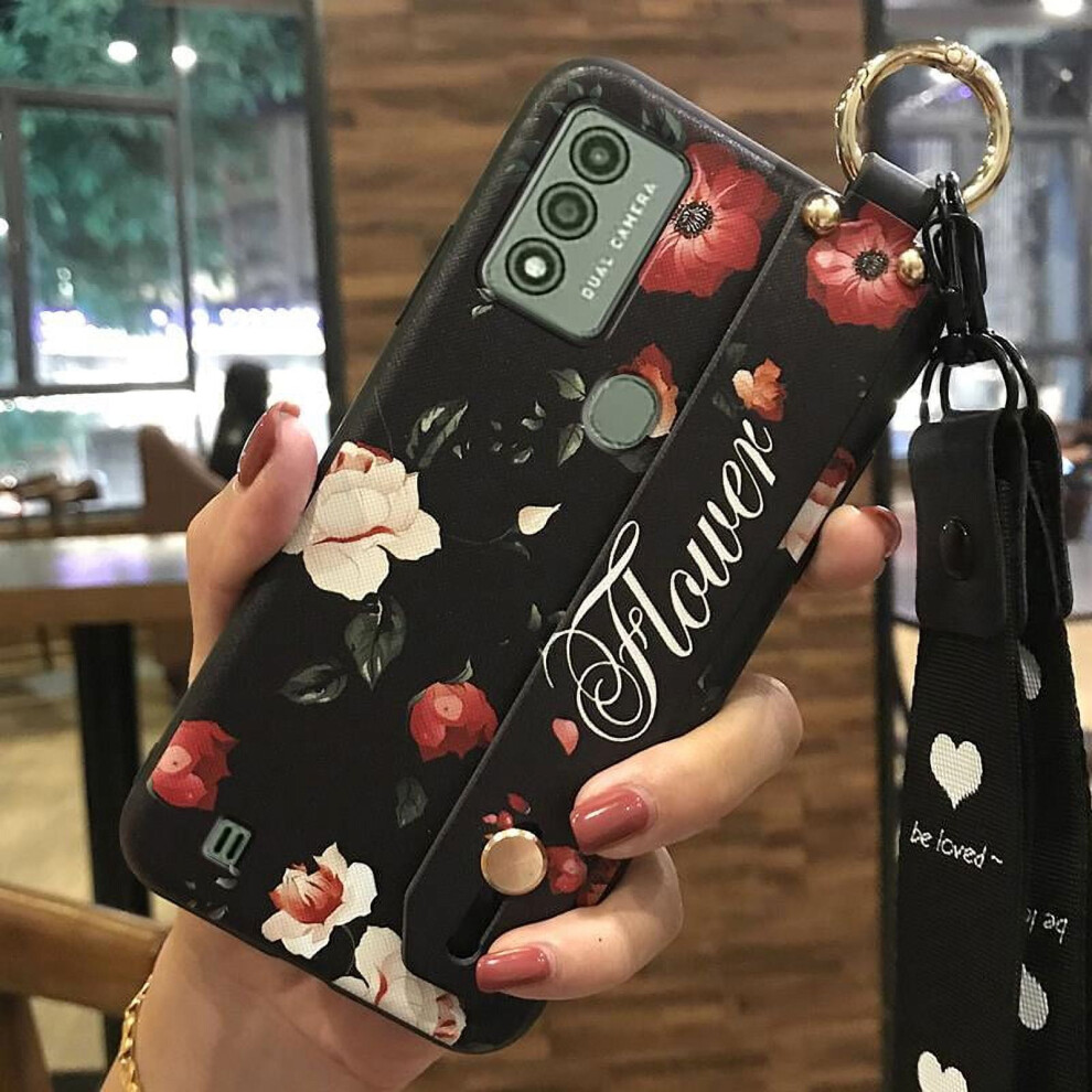 Wiko Voix/U616at Phone Case Â Waterproof, Shockproof, Dust-Resistant Soft Silicone Case With Wristband & Flower Design 9065194399607