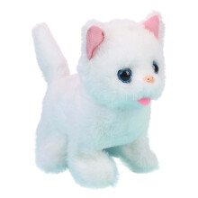 Gatto robot realistico che cammina e abbaia – Giocattolo animato a forma di gattino, compatibile con i bambini, bianco