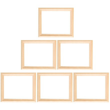 Mini Photo Frames Wooden Assorted Color for Decoration 6 Pieces 1.5x2 Inches