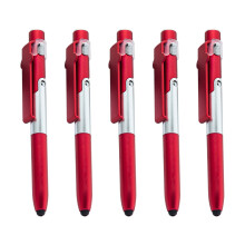 Lot de 5 stylos à bille multifonctions avec stylo, lampe LED et support de téléphone pliable ; stylo professionnel pour le personnel de bureau