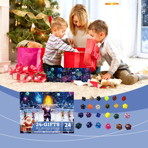 Χριστουγεννιάτικο Ημερολόγιο Advent με Ζάρια - Ακρυλικό Κουτί Αντίστροφης Μέτρησης