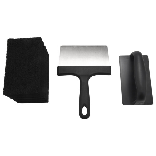 For Versatility Griddle Cleaning Kit Grill Cleaner Tool Set for Hot or Cold Surfaces Scraper Brushes