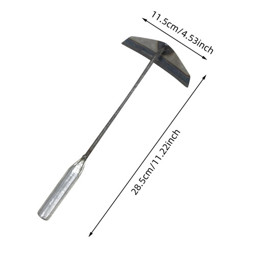 Clearance Weed Puller Tool,Galvanized Garden Trim Tool for Efficient Control and with Durable Construction Grey 28.5X11.5CM 2