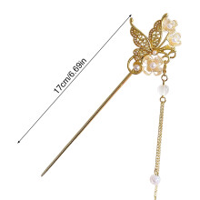 (2) Chinese Tassel Hair Sticks - Fan Shape