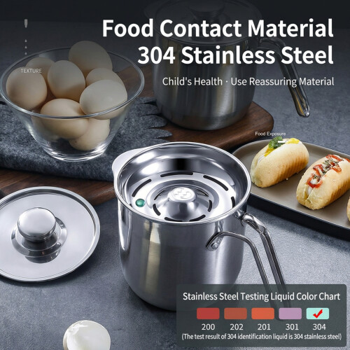 (Large 3 Piece Set) Stainless Steel Egg Separator - Home & Restaurant Use 2