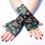 Women's lace fingerless gloves with rose pattern and 4