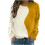 Felpa da donna a blocchi di colore, girocollo, maniche raglan 3