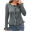 Leichte Strickjacke für Damen, einfarbig, lässiges Oberteil 2
