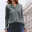 Leichte Strickjacke für Damen, einfarbig, lässiges Oberteil 6