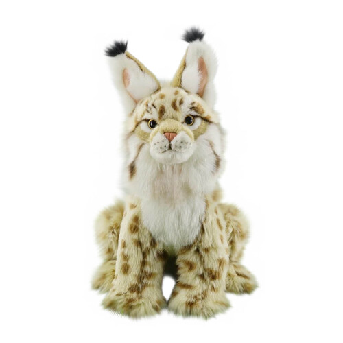 Peluche Lynx réaliste, douce et moelleuse, 30 cm 1
