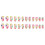 Star Print Pink Fake Nails - Smooth Edge 12