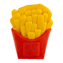 Cute Cartoon French Fries Eraser – No Smudge, Fun Teen Stationery, Creative Chip Rubber, Yellow, Under $1