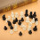 Standard Chess Pieces Black and White 32-Piece Set Plastic 8
