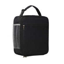 (Black) Insulated Lunch Bag - Large Capacity, Portable Tote