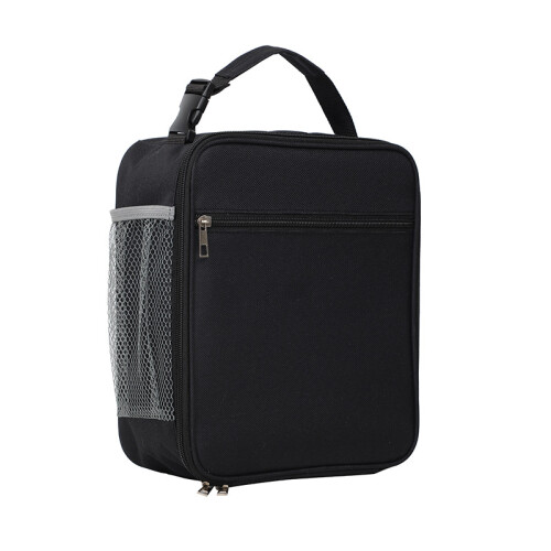 (Black) Sac à Déjeuner Isolé, Grande Capacité