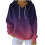 Γυναικείο Ombre Hoodie με τσέπες και κουκούλα με κορδόνι 2