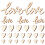 Lettres d'amour en bois beiges (100 pièces) 5