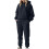 Γυναικείο σετ φόρμας από ιαπωνικό πετσί, Cozy2-Piece, με μακριά μανίκια και στρογγυλή 2