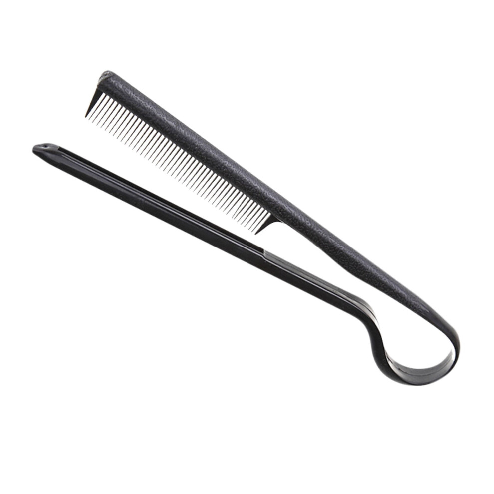 Unisex Flat Comb Straightening Comb Salon Hair Brush Combs Hairdressing Styling Hair Straightener V-Shaped Straight Comb Straightener